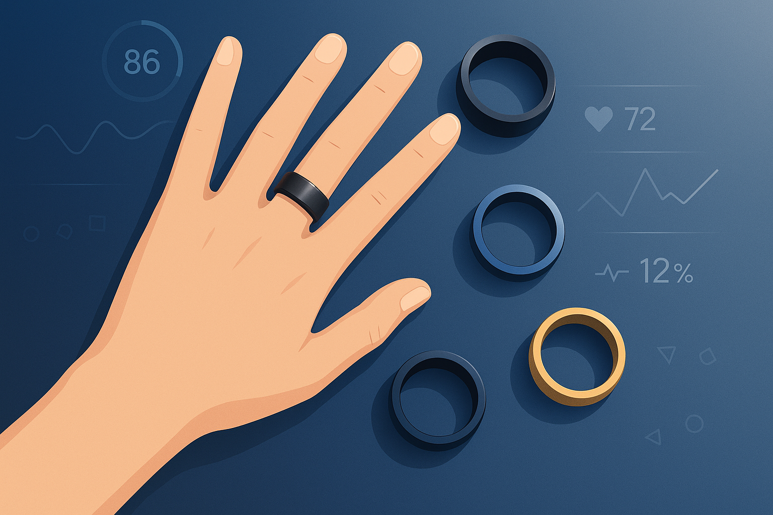 睡眠の質やストレス管理に役立つスマートリングおすすめ比較ランキングのイメージ